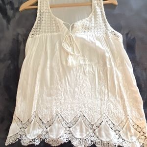 Love Stitch White eyelet lace top